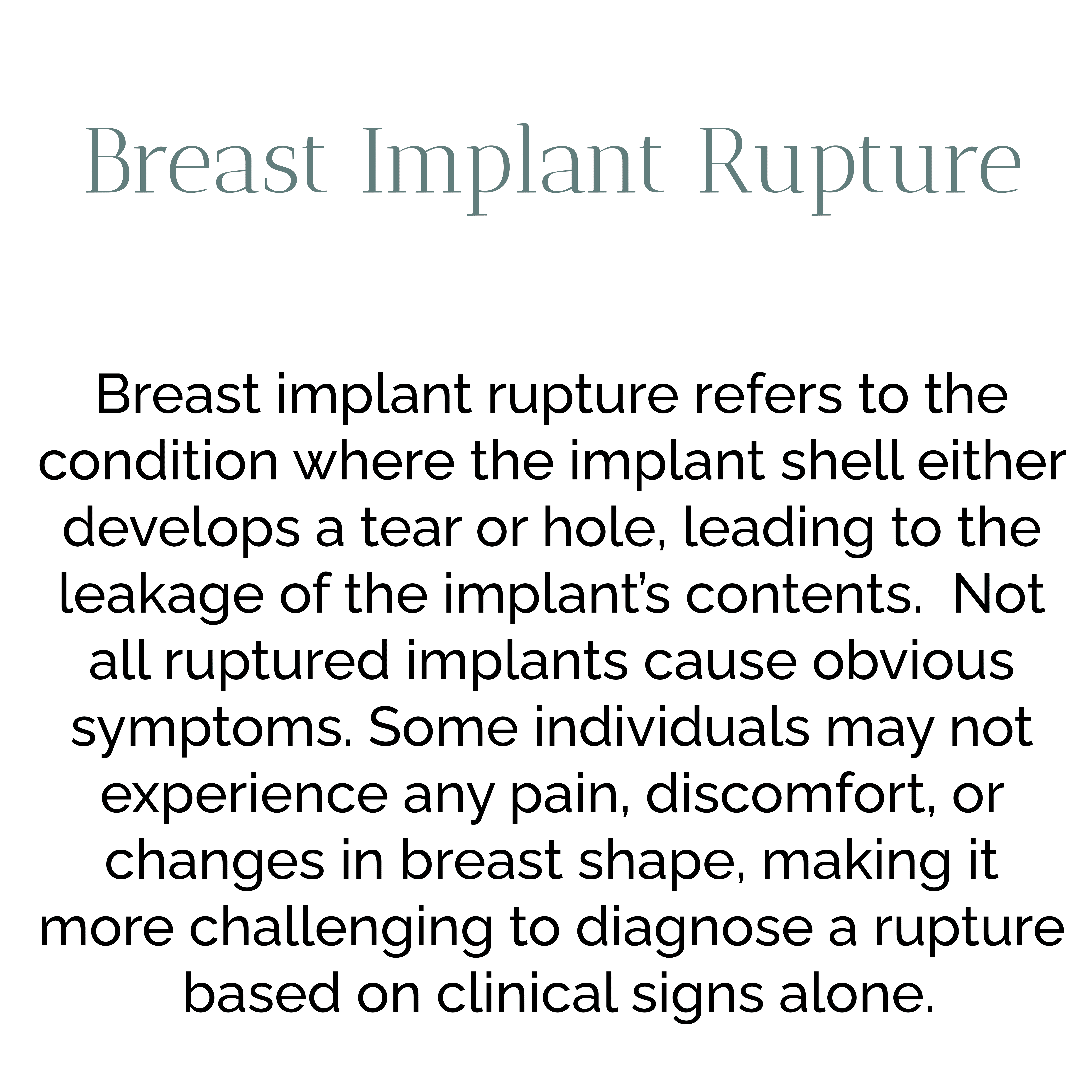 breast implant rupture