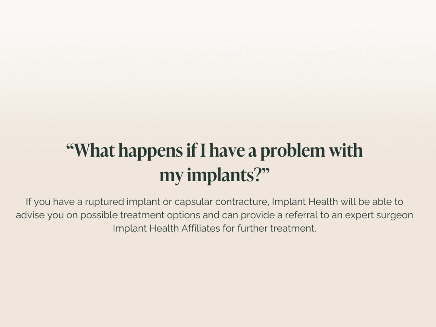 What problems can breast implants cause? Breast Implant Health Check